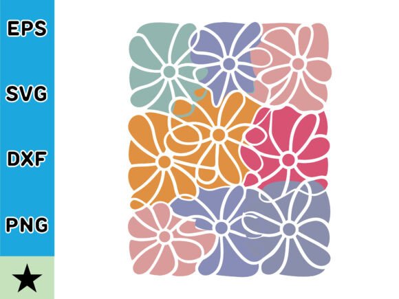 Boho Inspired Floral SVG Vector