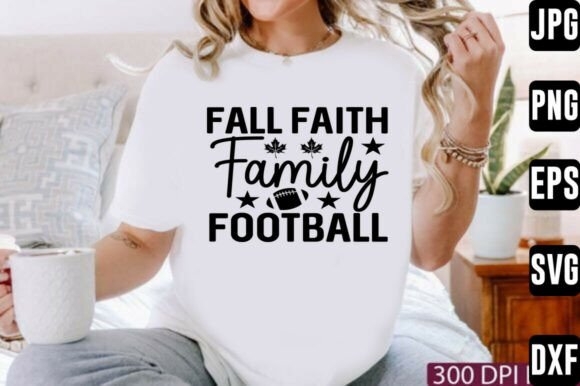 Fall Faith Family Football Svg