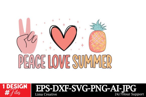 Peace Love Summer SVG Design