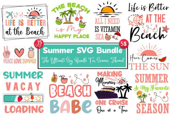 Summer SVG Bundle: Beach Design Review